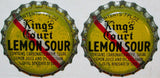 Soda pop bottle caps Lot of 12 KINGS COURT LEMON SOUR cork lined new old stock