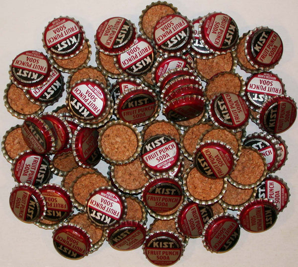 Soda pop bottle caps Lot of 100 KIST FRUIT PUNCH cork lined unused new old stock