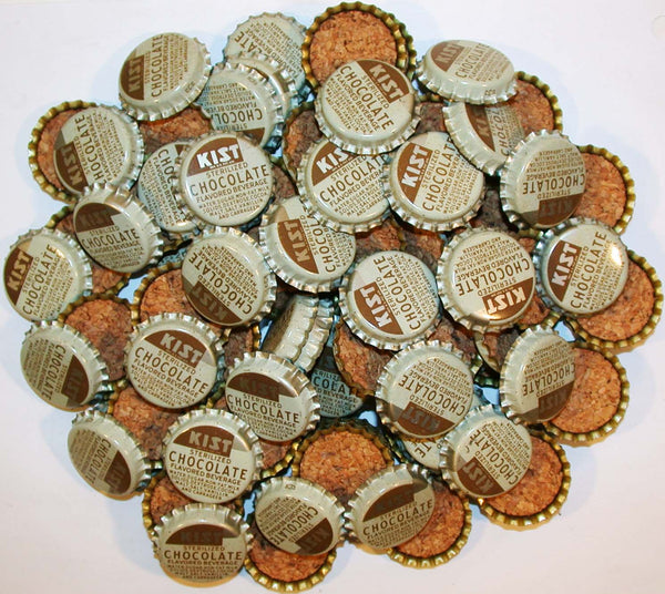 Soda pop bottle caps Lot of 100 KIST CHOCOLATE BEVERAGE cork lined new old stock