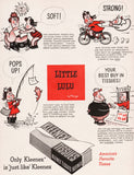 Vintage magazine ad KLEENEX TISSUES from 1949 Little Lulu cartoon Marge artwork
