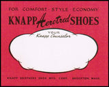 Vintage label KNAPP AEROTRED SHOES Knapp Brothers Brockton Massachusetts n-mint+
