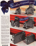 Vintage magazine ad KODAK from 1935 Vollenda Six Jiffy and Cine Kodak cameras