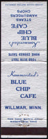 Vintage matchbook cover KOMMERSTADS BLUE CHIP CAFE from Willmar Minnesota