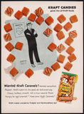 Vintage magazine ad KRAFT CARAMELS from 1959 Dick Tracy Chester Gould artwork