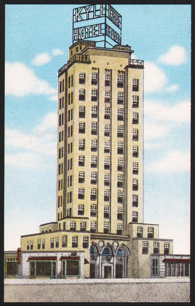 Vintage postcard KYLE HOTEL with old hotel pictured linen type Temple Texas unused