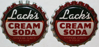 Soda pop bottle caps Lot of 25 LACKS CREAM SODA cork lined unused new old stock