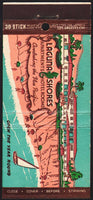 Vintage matchbook cover LAGUNA SHORES Hotel full length picture Laguna Beach Calif