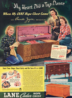 Vintage magazine ad LANE CEDAR HOPE CHEST 1941 picturing Brenda Joyce
