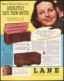 Vintage magazine ad LANE CEDAR CHESTS 1937 picturing movie star Rochelle Hudson