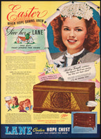 Vintage magazine ad LANE CEDAR HOPE CHEST 1945 Shirley Temple Easter pictures