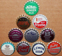 Vintage soda pop bottle caps LOT OF 100 ALL UNUSED ORIGINALS over 75 different