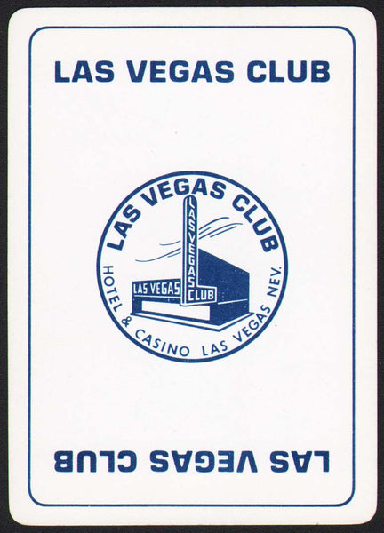 Vintage playing card LAS VEGAS CLUB Hotel and Casino pictured Las Vegas Nevada