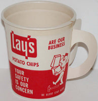 Vintage paper cup LAYS POTATO CHIPS Fritos Corn Chips 6oz new old stock n-mint