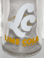 Vintage soda pop bottle LC LIME COLA 7oz size 1947 Des Moines Iowa n-mint condition