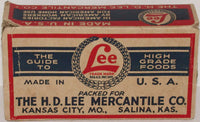 Vintage match box LEE The H D Lee Mercantile Kansas City MO Salina Kansas Rare