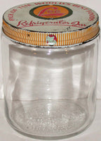 Vintage glass jar LEE REFRIGERATOR JAR H D Lee Worlds Best Foods metal lid Rare