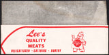 Vintage paper hat LEES QUALITY MEATS Westport Massachusetts butcher pictured unused