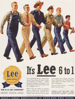 Vintage magazine ad LEE WORK CLOTHES 1946 workmen pictured The H D Lee Company
