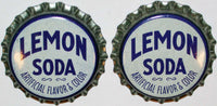 Soda pop bottle caps Lot of 100 LEMON SODA #1 cork lined unused new old stock