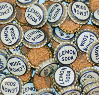 Soda pop bottle caps Lot of 25 LEMON SODA #2 cork lined unused new old stock