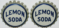 Soda pop bottle caps LEMON SODA #2 Lot of 2 cork lined unused new old stock