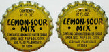 Soda pop bottle caps Lot of 100 LEMON SOUR MIX cork lined unused new old stock