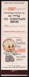 Vintage matchbook cover LENNOX with the Lennox boy pictured St Charles Minnesota