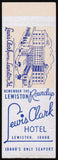 Vintage matchbook cover LEWIS CLARK HOTEL Lewiston Idaho salesman sample