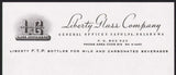 Vintage letterhead LIBERTY GLASS LG Sapulpa Oklahoma Robert Voss Springfield MO