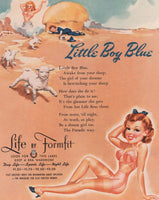 Vintage magazine ad LIFE FORMFIT bra 1942 girlie Little Boy Blue Merlin Enabnit