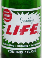 Vintage soda pop bottle SPARKLING LIFE Excel Breese Illinois 1968 unused n-mint+