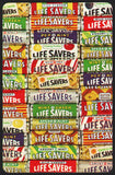 Vintage playing card LIFE SAVERS multiple rolls pictured Butter Rum Wild Cherry