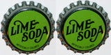 Soda pop bottle caps Lot of 12 LIME SODA cork lined unused new old stock