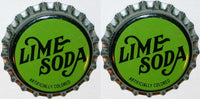 Soda pop bottle caps LIME SODA Lot of 2 cork lined unused new old stock