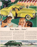 Vintage magazine ad LINCOLN ZEPHYR AUTOMOBILE 1941 Ford Motor Co couples pictured