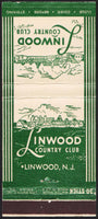 Vintage matchbook cover LINWOOD COUNTRY CLUB with club pictured Linwood New Jersey
