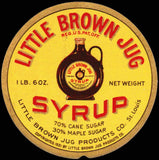 Vintage label LITTLE BROWN JUG SYRUP dated 1921 jug pictured St Louis MO n-mint