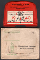 Vintage calendar LOUIS AMOLS and SONS JEWELERS metal Brooklyn NY 1940 with envelope
