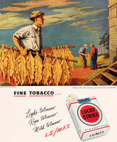 Vintage magazine ad LUCKY STRIKE CIGARETTES from 1947 Georges Schreiber artwork