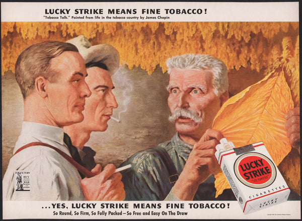 Vintage magazine ad LUCKY STRIKE CIGARETTES 1943 Tobacco Talk by James Chapin