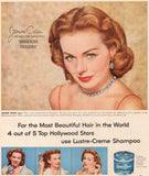 Vintage magazine ad LUSTRE CREME 1953 Jeanne Crain from Dangerous Crossing film