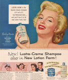 Vintage magazine ad LUSTRE CREME SHAMPOO 1953 Marilyn Monroe movie star pictured