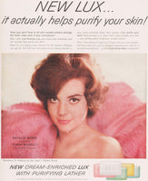 Vintage magazine ad LUX bar soap Lever Brothers 1960 Natalie Wood Cash McCall