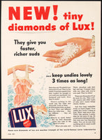 Vintage magazine ad LUX LAUNDRY DETERGENT from 1948 tiny diamonds of Lux soap