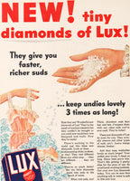 Vintage magazine ad LUX LAUNDRY DETERGENT from 1948 tiny diamonds of Lux soap