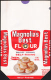 Vintage bag MAGNOLIAS BEST FLOUR biscuits pictured Attala Kosciusko Mississippi