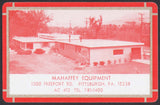 Vintage playing card MAHAFFEY EQUIPMENT building pictured Pittsburgh Pennsylvania