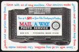 Vintage playing card MAIL-A-WAY PHOTO SERVICE Kodak camera pictured Fitchburg Mass