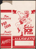 Vintage box MAJORETTE POPCORN woman pictured unused new old stock excellent+