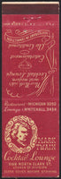 Vintage matchbook cover MARK TWAIN COCKTAIL LOUNGE picturing Mark Twain Chicago